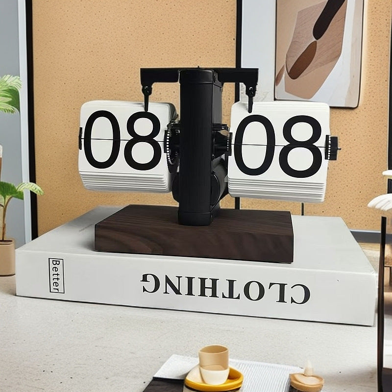 Eprolo retro flip digital clock with battery power, mechanical design, suitable for home or office decor, showing time display.