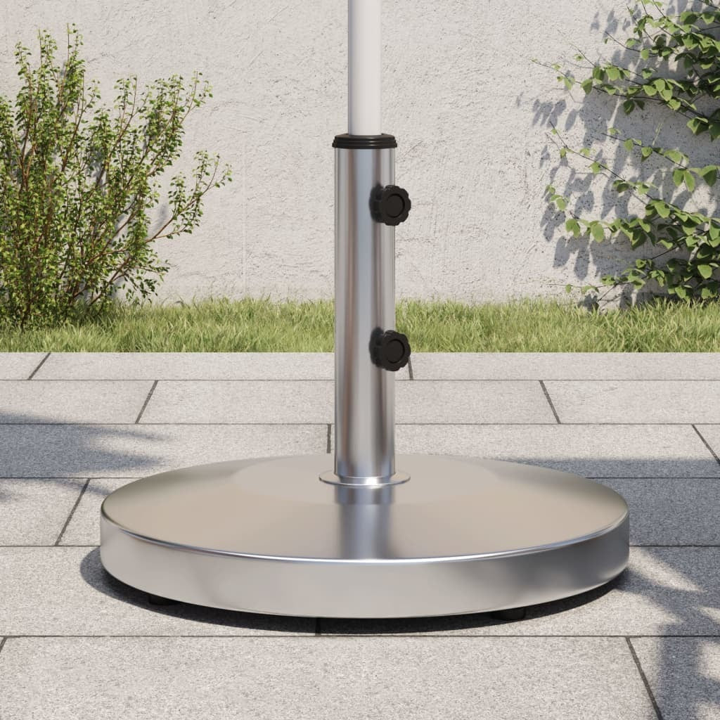 Round outdoor parasol base for 1.3", 1.5", or 1.9" poles, 55.1 lb weight, designed for patio umbrellas by American Smart.
