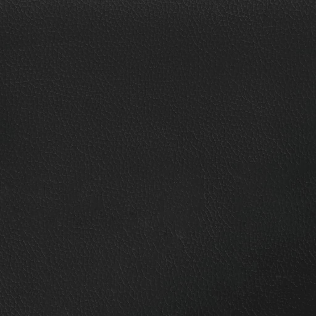 Bed Frame Black Faux leather, metal, plywood, engineered wood Twin