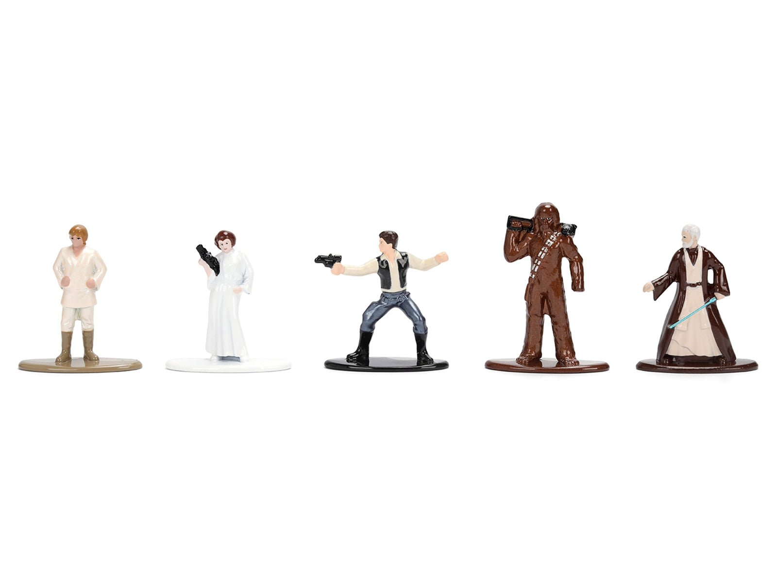 Set of 12 Star Wars Nano Metalfigs diecast figures by Jada featuring popular characters from the movie franchise.