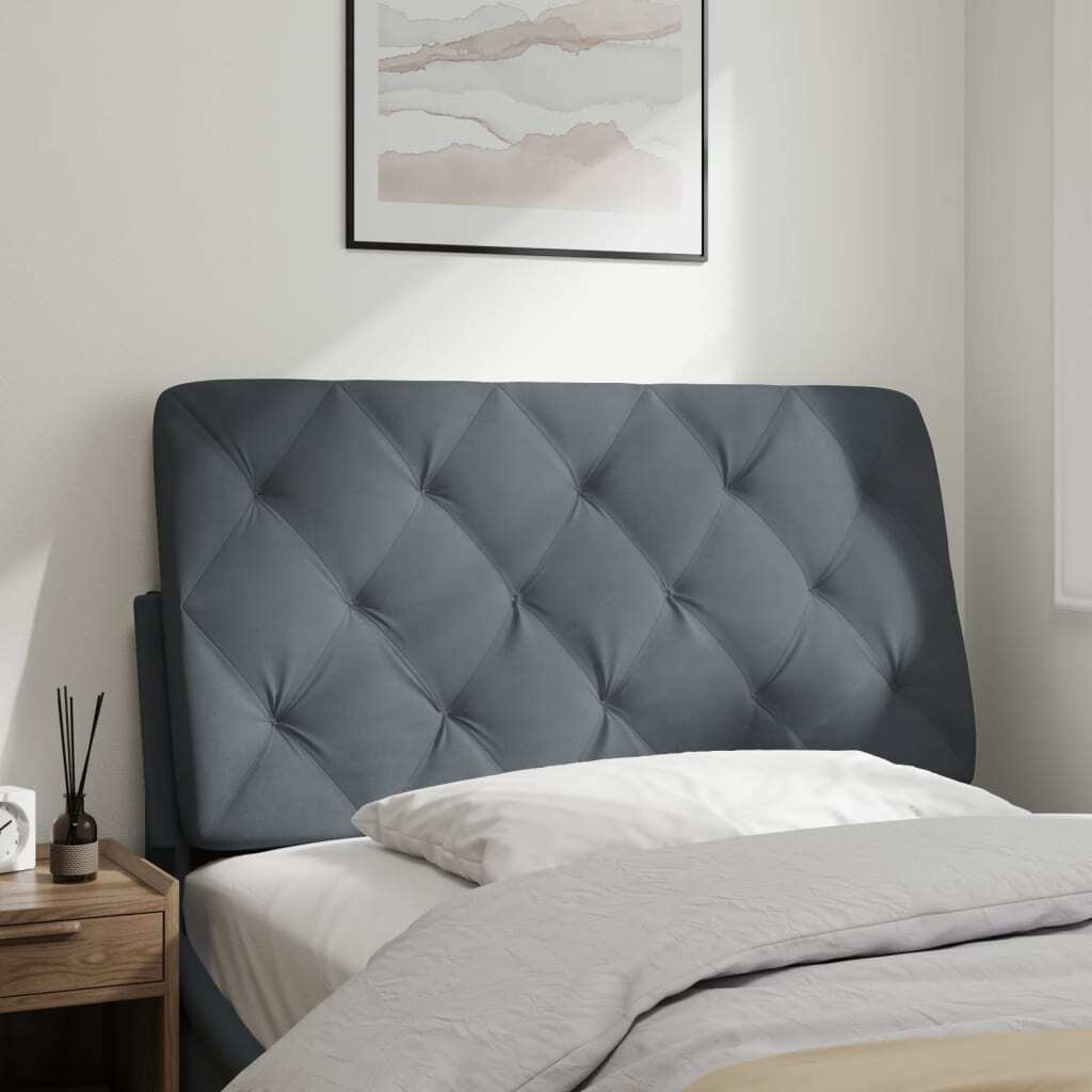 Headboard Cushion Dark grey Velvet (100% polyester) 40.2 in