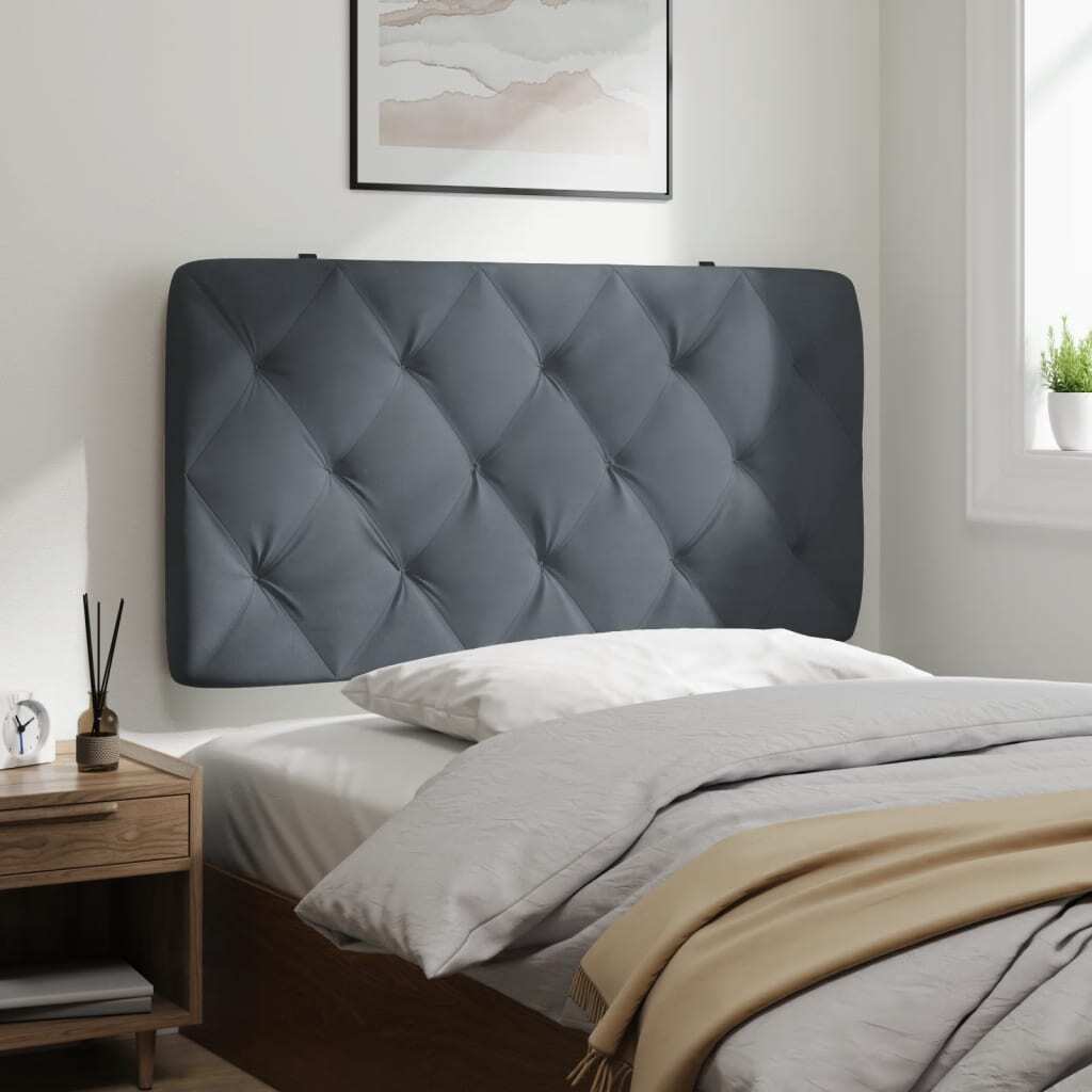 Headboard Cushion Dark grey Velvet (100% polyester) 40.2 in