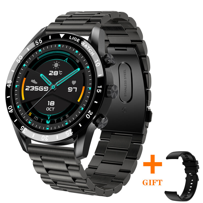 eprolo Bluetooth call smart watch with pedometer, sports features, and waterproof design for men.