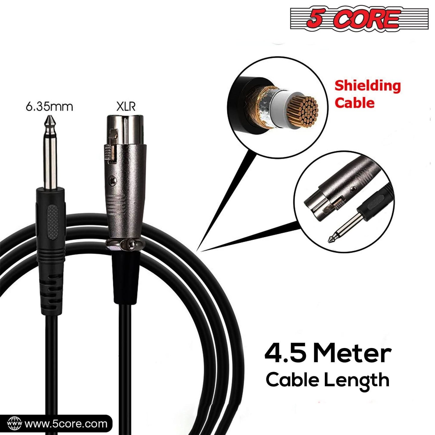 5Core XLR Microphone Dynamic Mic Karaoke Singing Studio Mics Handheld Microfono-1