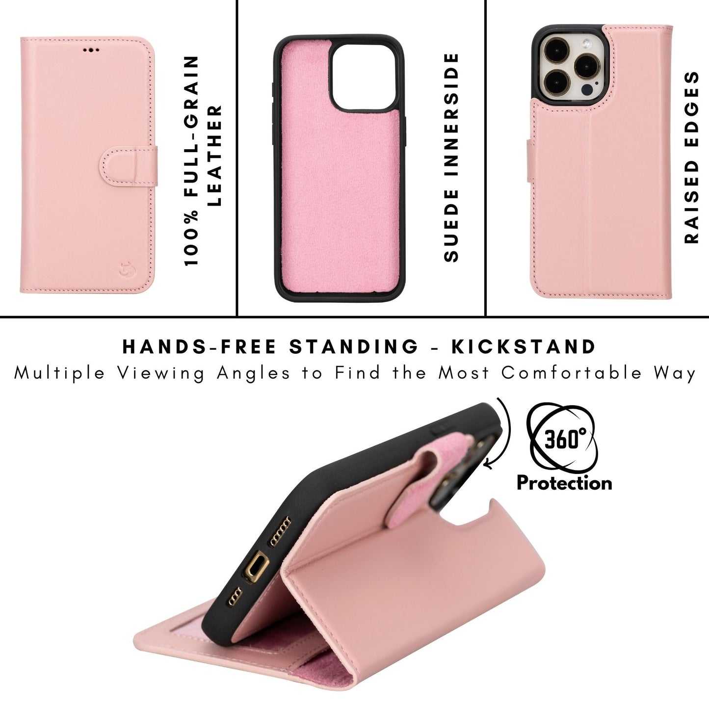 Casper iPhone 14 Series Detachable Leather Wallet Case