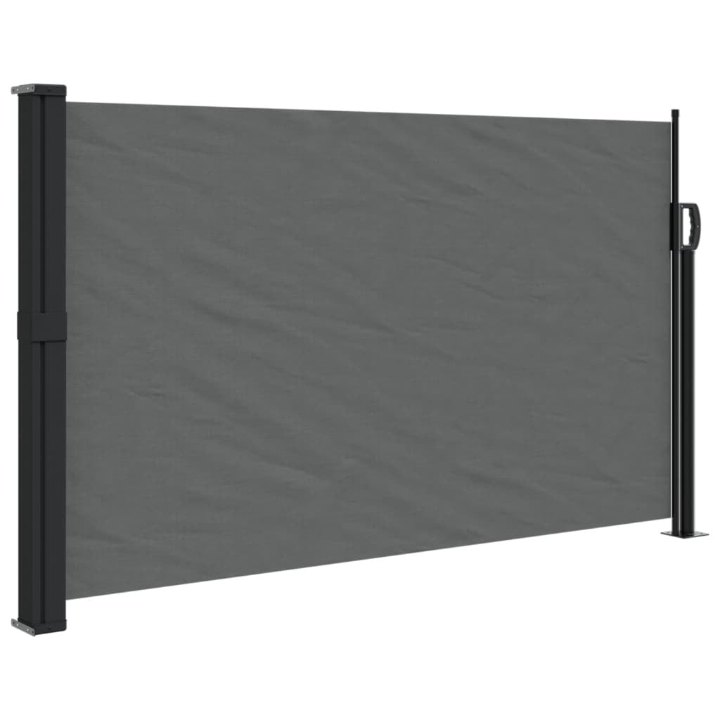 Retractable Side Awning Anthracite 100% polyester with PU coating