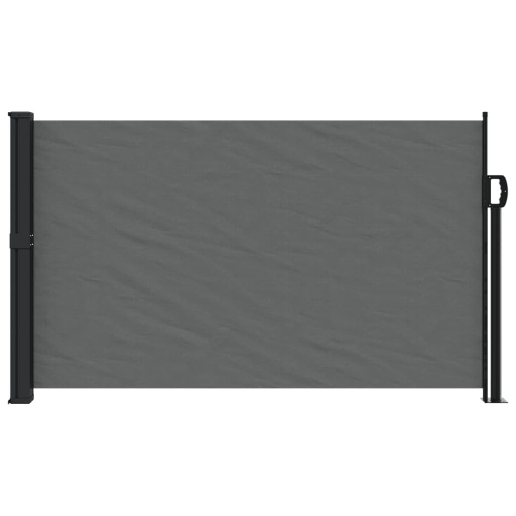 Retractable Side Awning Anthracite 100% polyester with PU coating