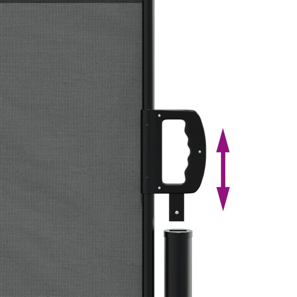 Retractable Side Awning Anthracite 100% polyester with PU coating