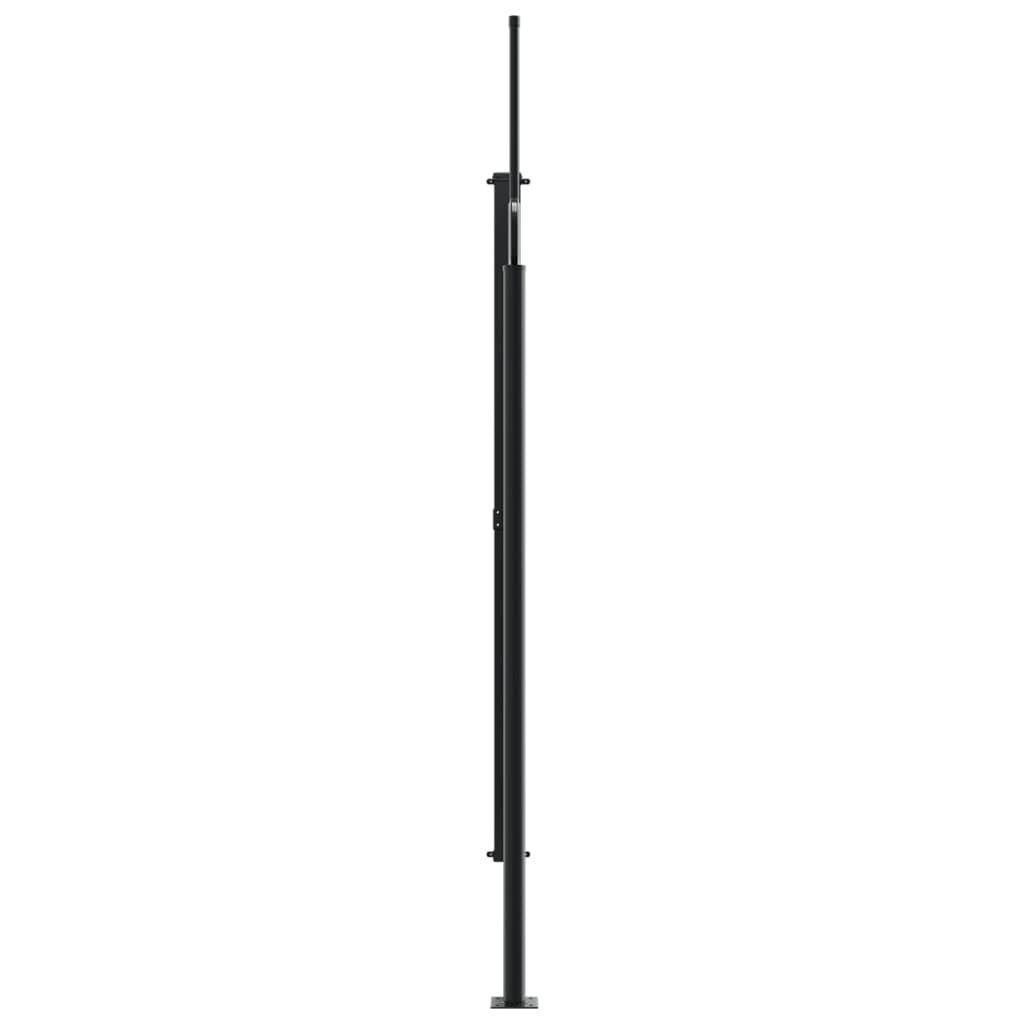 Retractable side awning in anthracite color by American Smart, measuring 86.6x196.9 inches, ideal for outdoor living spaces.