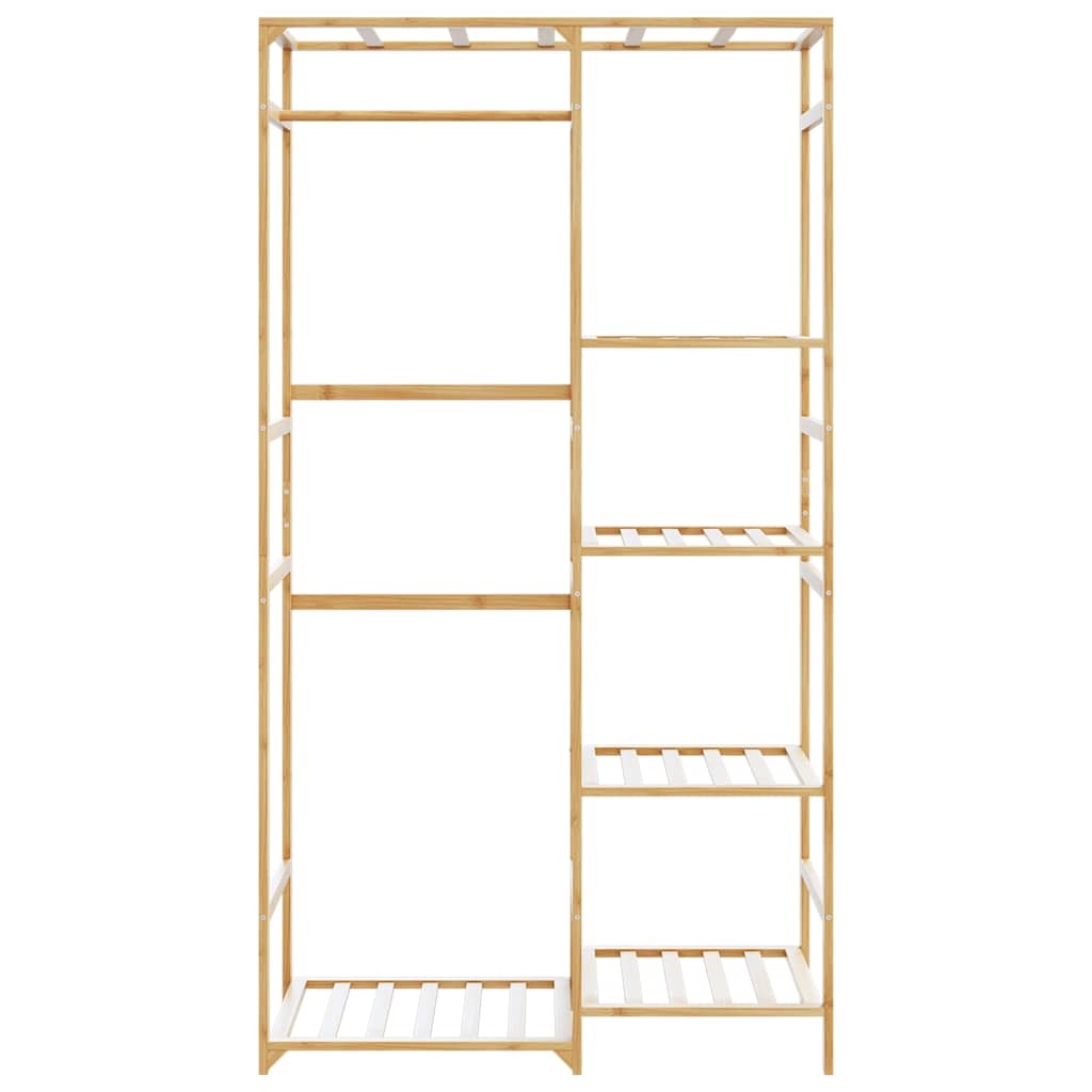 Clothes Rack with Shelves 39.4"x19.7"x72.6" Bamboo