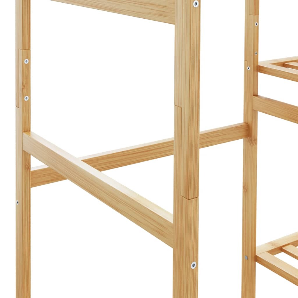 Clothes Rack with Shelves 39.4"x19.7"x72.6" Bamboo