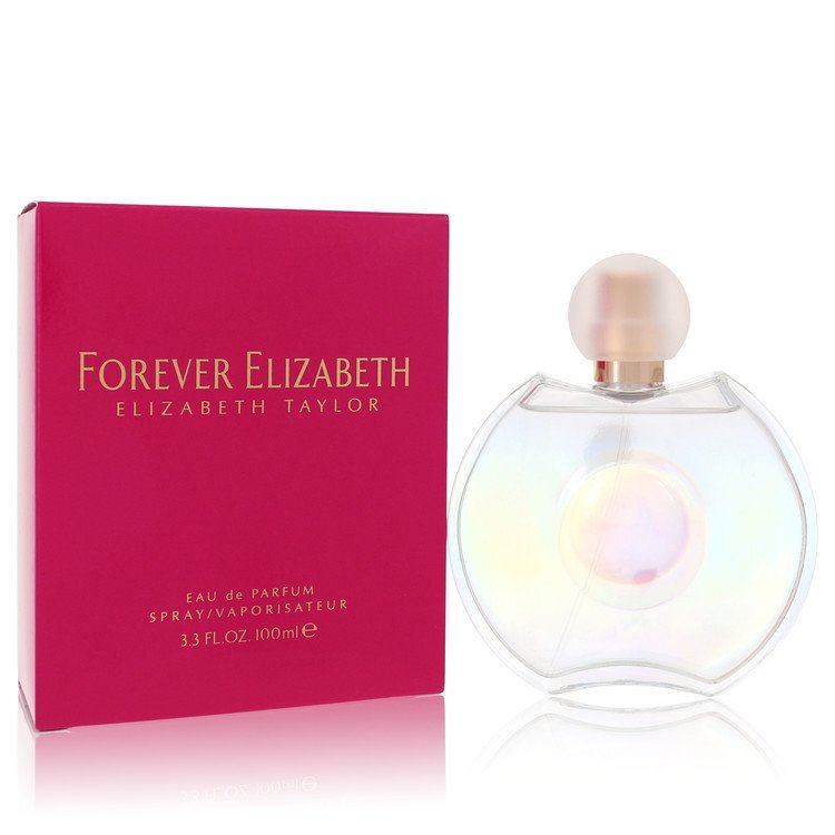 Elizabeth Taylor Forever Elizabeth Eau De Parfum spray 3.3 oz bottle, elegant glass design, for women.