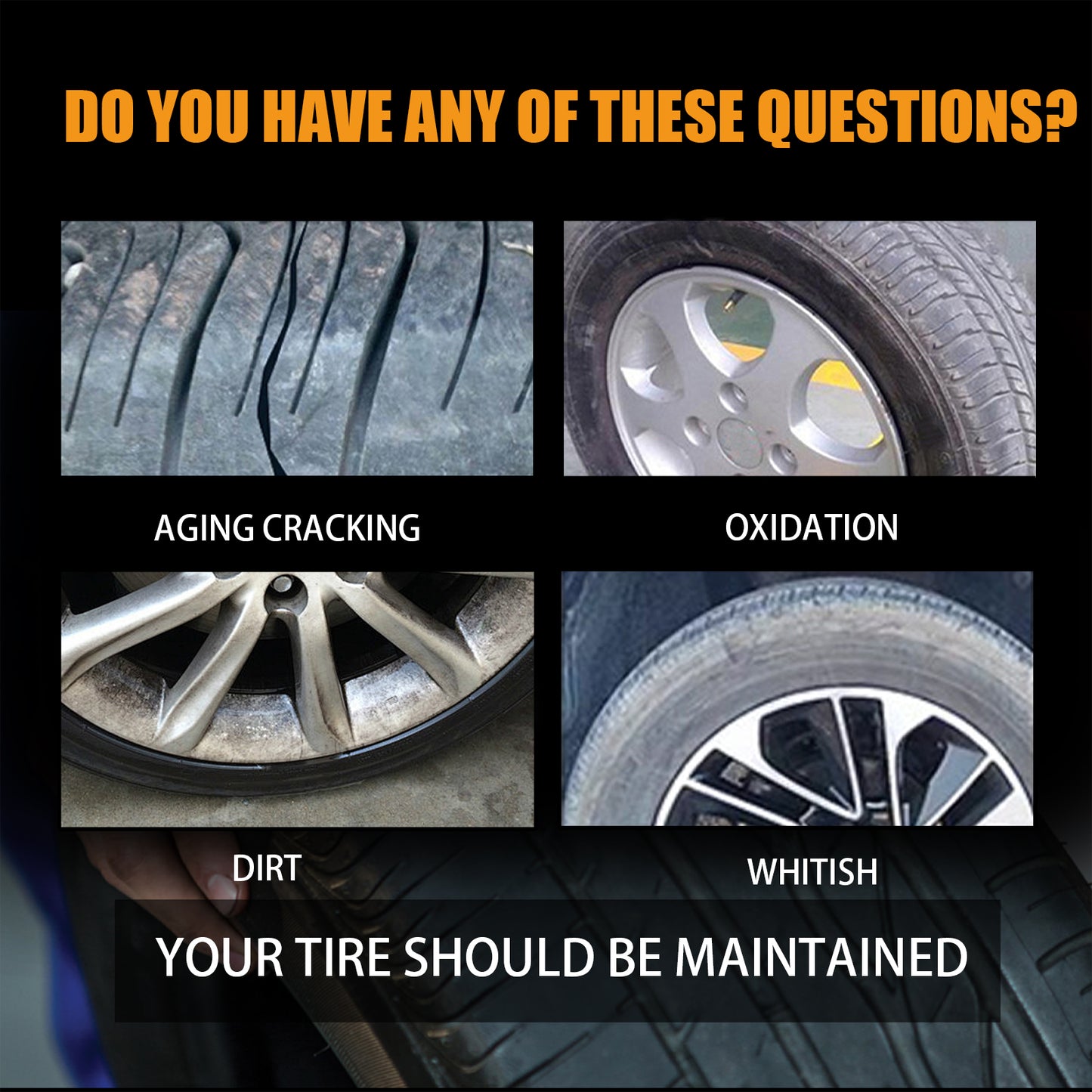 Wheel Cleaner, The Tire Wheel Polishing Dirt Clean Renovation Lighten The Maintenance Kit