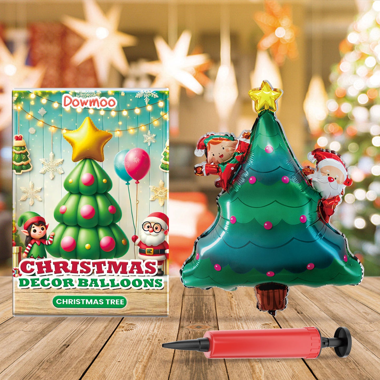 Christmas Balloons,Balloon Standing Santa Claus Reindeer Christmas Tree Event Atmosphere Arrangement