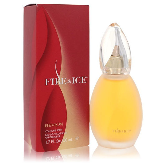 Revlon Fire & Ice women’s cologne spray 1.7 oz bottle, featuring vibrant packaging and the classic fragrance scent.