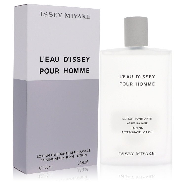 Issey Miyake L'EAU D'ISSEY after shave toning lotion bottle for men, 3.3 oz, with sleek design and brand label visible