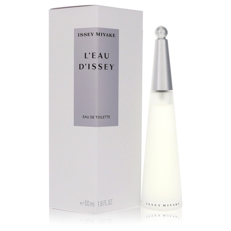 Issey Miyake L'EAU D'ISSEY Eau De Toilette spray for women, 1.6 oz bottle with sleek transparent design.