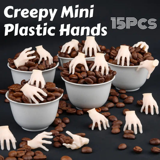 Mini horror hand ornaments from ClaudiaG Home, featuring spooky Halloween-themed miniature hands with detailed textures.