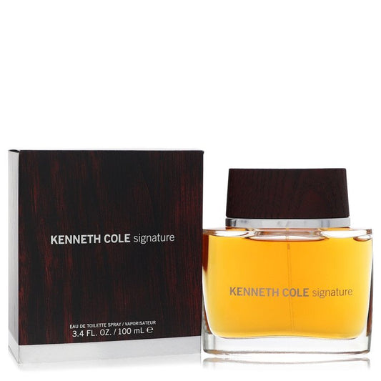 Kenneth Cole Signature men's eau de toilette spray 3.4 oz, featuring sleek bottle design and branding details.