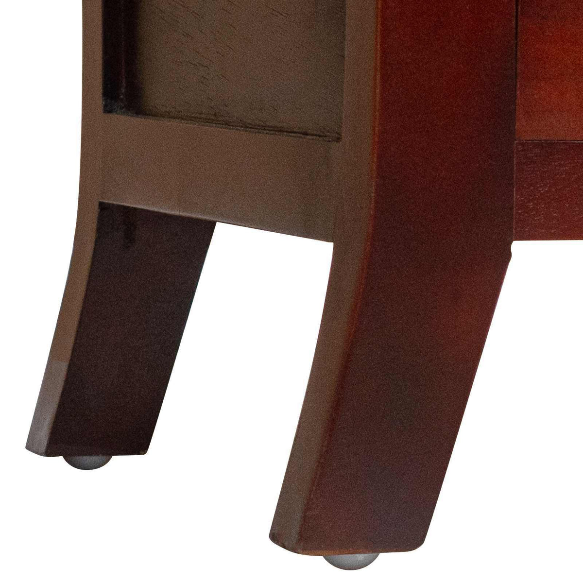 Brown American Smart bedside cabinet with drawer, 15.75 x 15.75 x 17.91 inches, featuring a sleek nightstand design