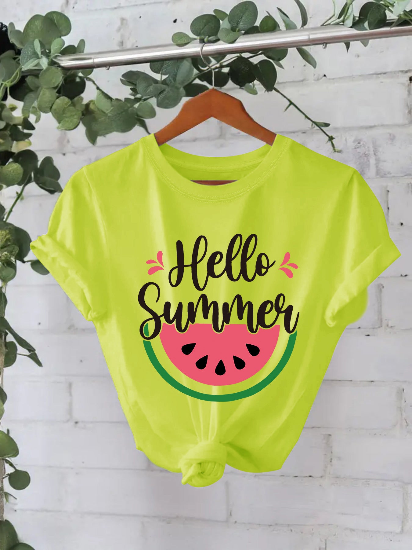 Hello Summer watermelon short sleeved shirt