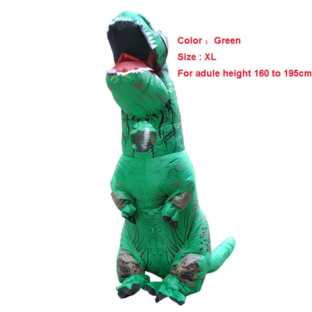 Unique Adult T-REX Inflatable Costume Christmas Cosplay Dinosaur Animal Jumpsuit Halloween Costume for Women Men