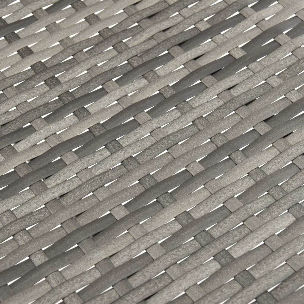 Dining Chair Set of 2 Grey Poly Rattan Standard Stackable