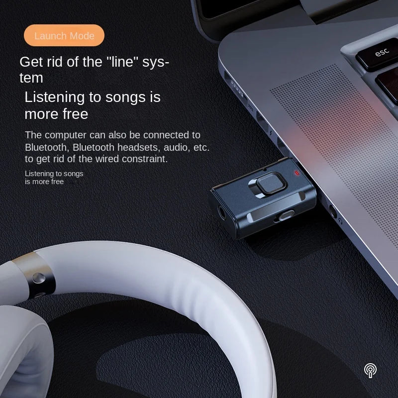 Car mounted Bluetooth receiver, audio dedicated wireless TV amplifier, Bluetooth transmitter, audio computer 2-in-1