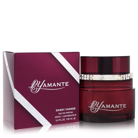 Dyamante by Daddy Yankee women's Eau De Parfum spray 3.4 oz with sleek bottle design and floral fragrance notes.