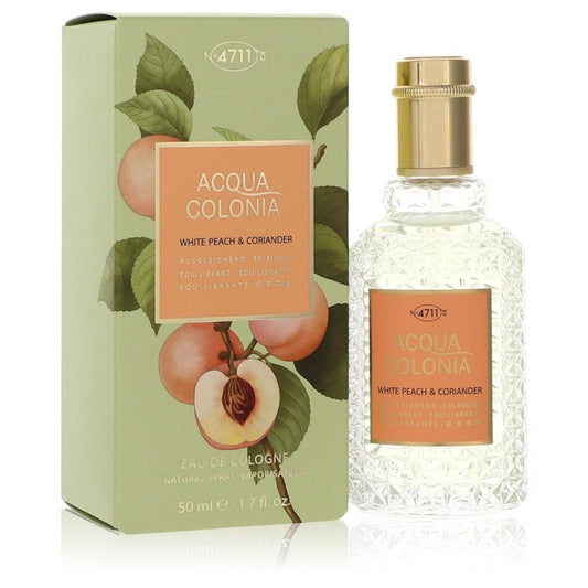 4711 Acqua Colonia White Peach & Coriander unisex eau de cologne spray, 1.7 oz, featuring fresh peach and coriander notes