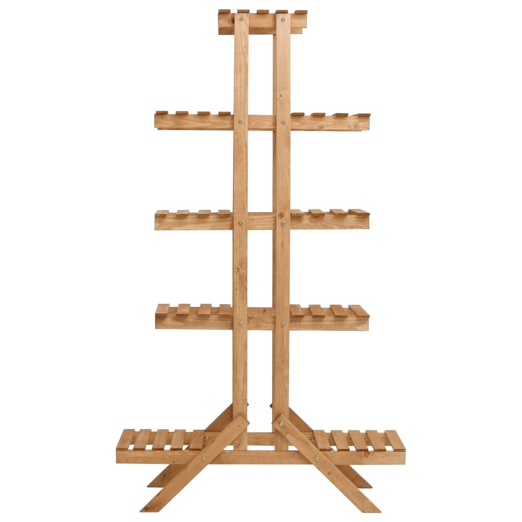 Plant Stand Natural Wood Firwood Medium Shelving Plant Stand
