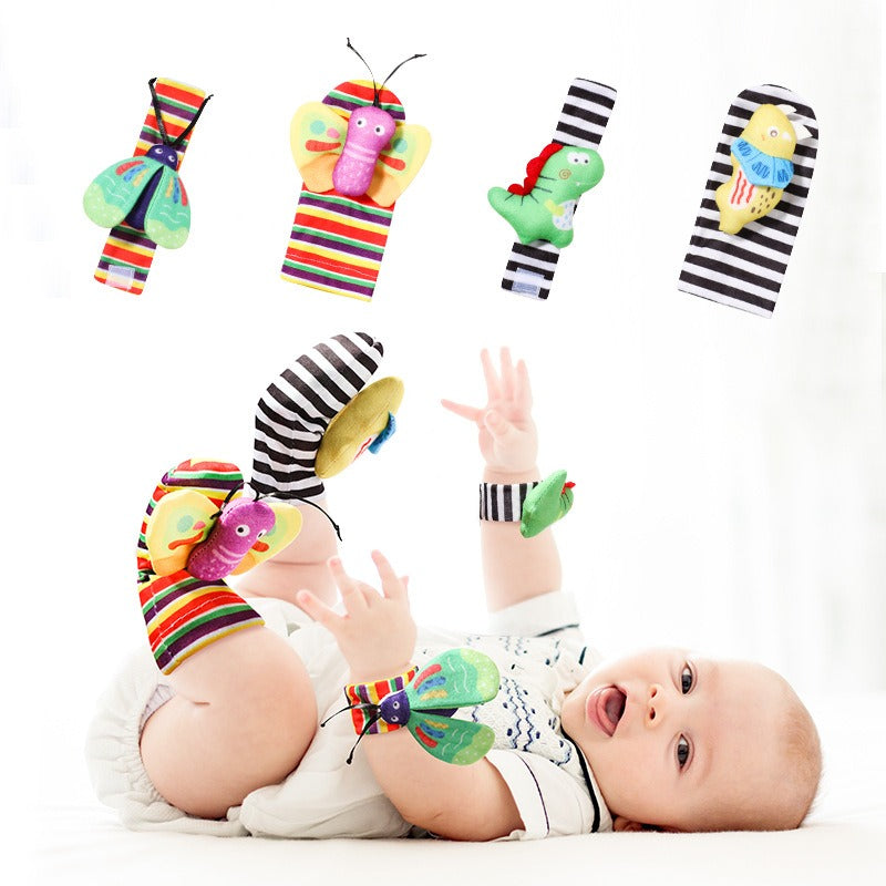 Baby Toys 0-1 Year Old Newborns Wrist Ringing Socks Comfort Set Baby Gift