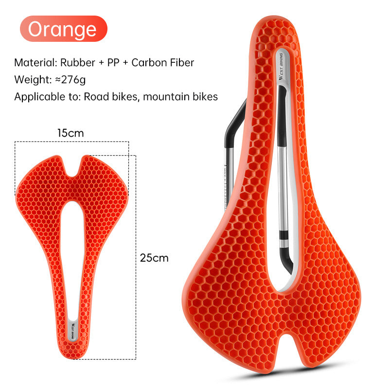 WEST BIKING TPE Honeycomb Breathable Bike Saddle – for racing, road, MTB