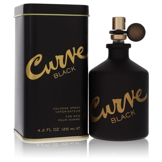 Curve Black by Liz Claiborne men's cologne spray 4.2 oz bottle, sleek black packaging with the product label visible.