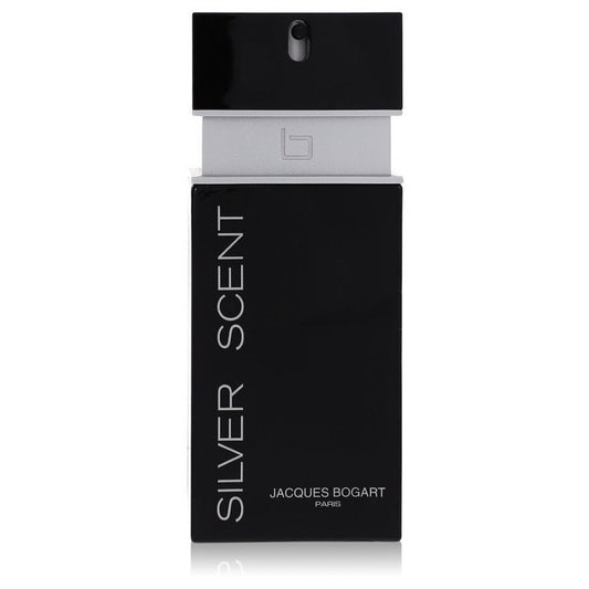 Silver Scent by Jacques Bogart men's Eau De Toilette spray 3.4 oz tester bottle, featuring sleek silver packaging and branding
