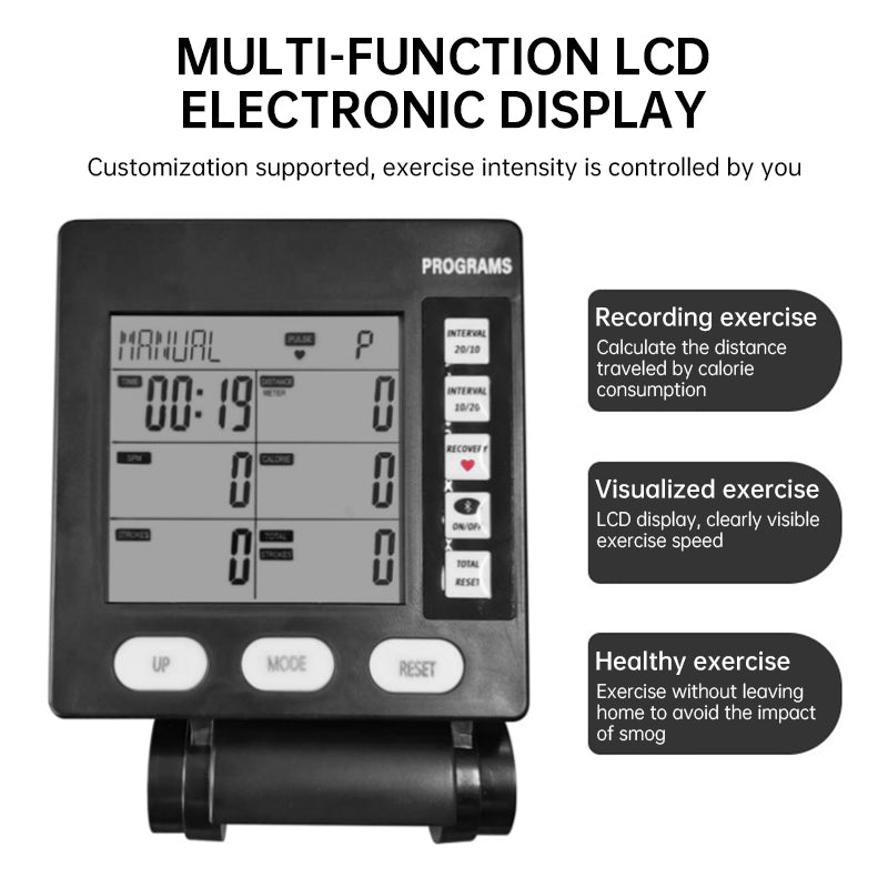 New multifunctional rowing machine counter, durable, easy to install, suitable for office and hotel workouts. - American Smart