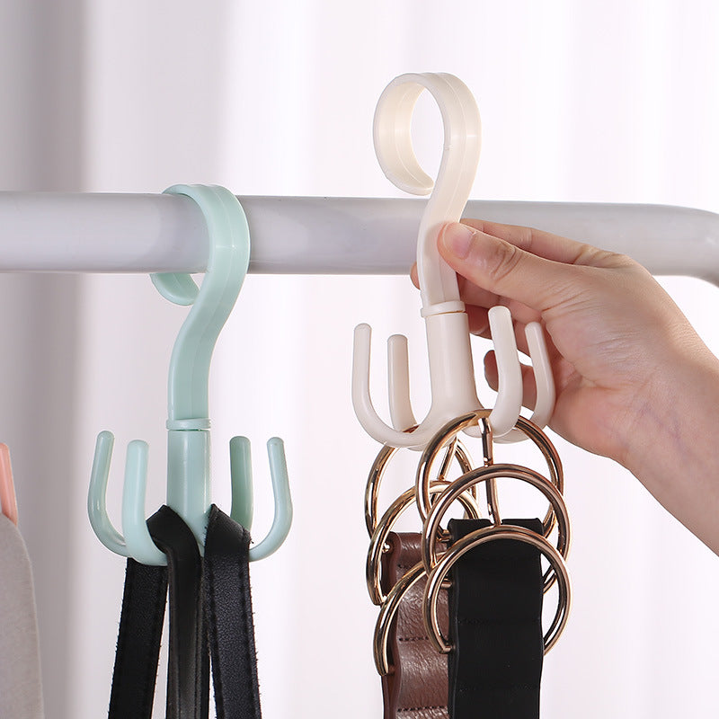 Bag Rack Female Bag 4 Claw Hook Hanging Bag Hook Schoolbag Wardrobe Storage Rack Multi-Functional Rotating Rack S-Type