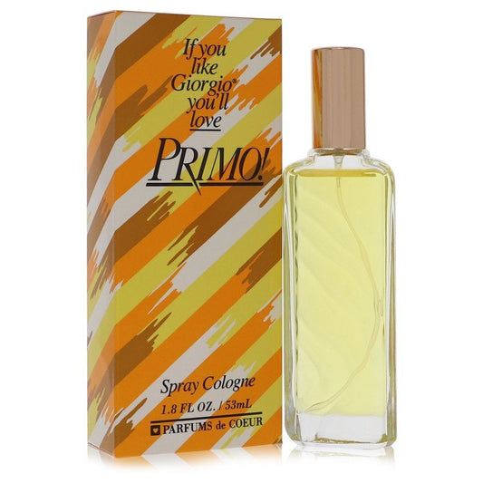 Parfums De Coeur Designer Imposters Primo! women's 1.8 oz cologne spray with elegant bottle and branding.