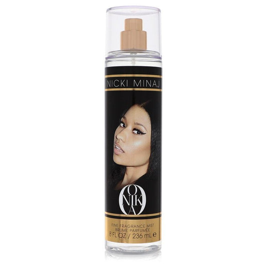 Onika by Nicki Minaj women’s 8 oz body mist spray with floral and fruity fragrance in a sleek bottle.