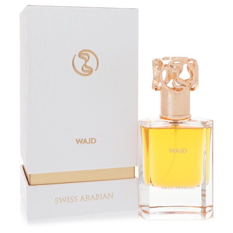 Swiss Arabian Wajd unisex Eau De Parfum spray in 1.7 oz bottle, featuring elegant packaging and branding visible in the image.