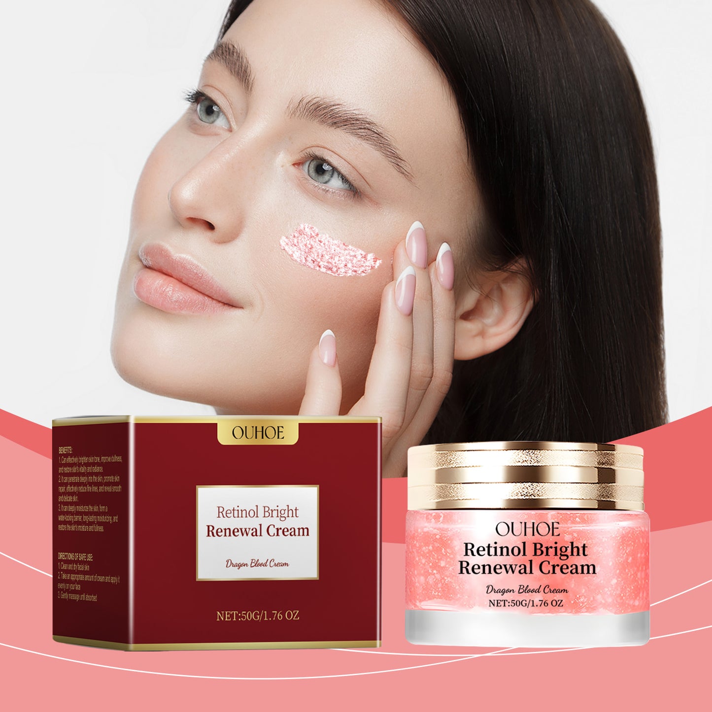 OUHOE Rose Hip Anti-Wrinkle Cream Moisturizing, Brightening, Reducing Fine Lines, Firming, Smoothing And Nourishing Facial Skin Cream