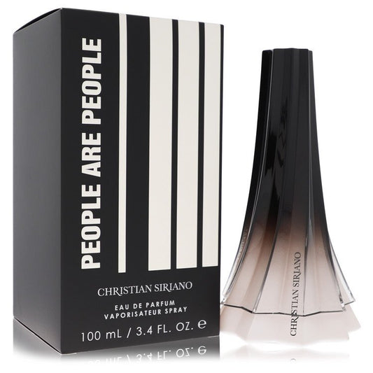Christian Siriano People Are People Eau de Parfum spray 3.4 oz for women, featuring a sleek glass bottle and elegant fragrance cap.