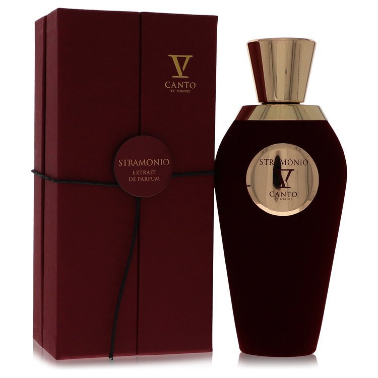 V Canto Stramonio V unisex parfum spray, 3.38 oz, featuring floral and herbal scent notes, shown in the bottle.