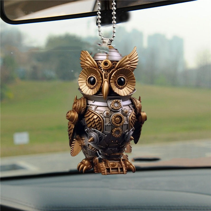 Halloween owl automobile hanging ornament by ClaudiaG Home, featuring a spooky owl design perfect for car decorations.