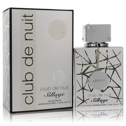 Armaf Club De Nuit Sillage unisex Eau De Parfum spray, 3.6 oz, featuring a sleek bottle with a modern design.
