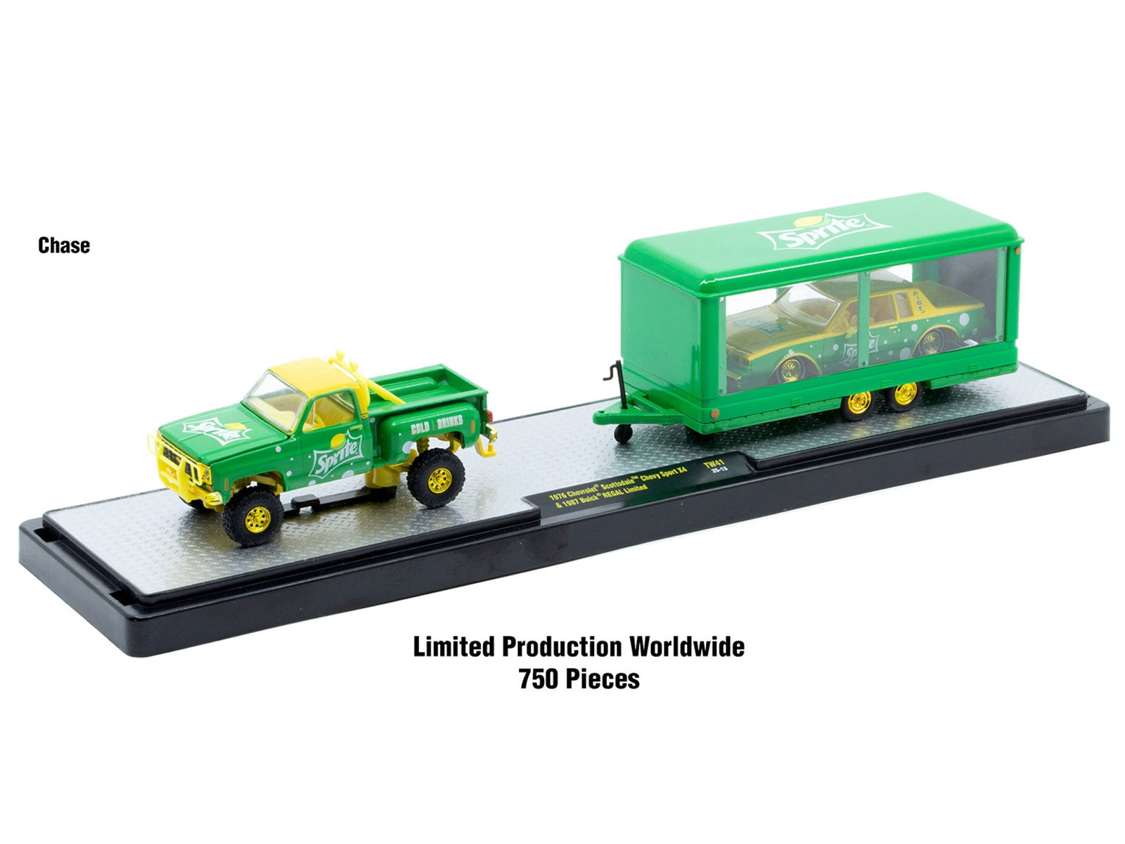 Set of three 1/64 scale Auto Haulers Soda diecast models by M2 Machines, limited edition release 41, with detailed vehicle designs.