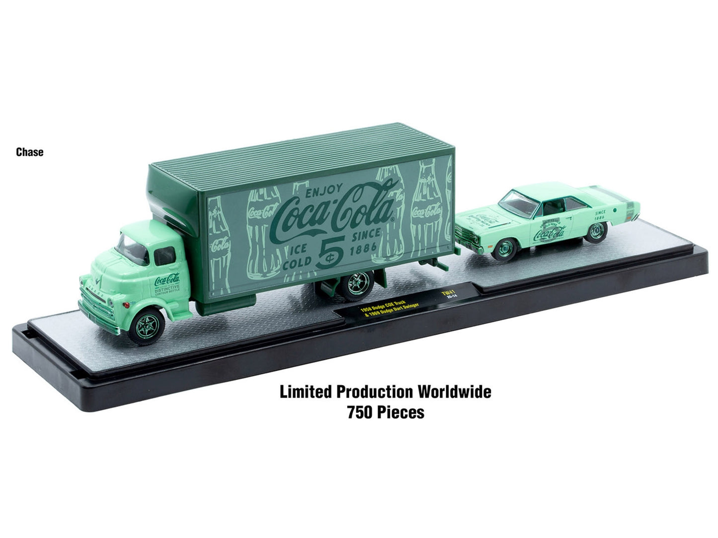 Set of three 1/64 scale diecast auto haulers from M2 Machines' Soda limited edition release, model release 41, with detailed trucks.