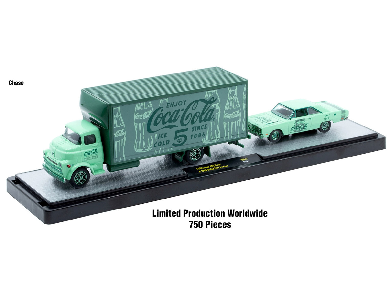 Set of three 1/64 scale diecast auto haulers from M2 Machines' Soda limited edition release, model release 41, with detailed trucks.