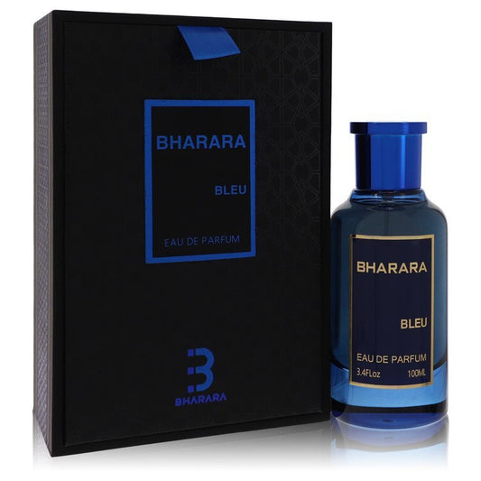 Bharara Bleu Eau De Parfum spray and refillable travel spray by Bharara Beauty, unisex 3.4 oz, elegant perfume bottle and travel case