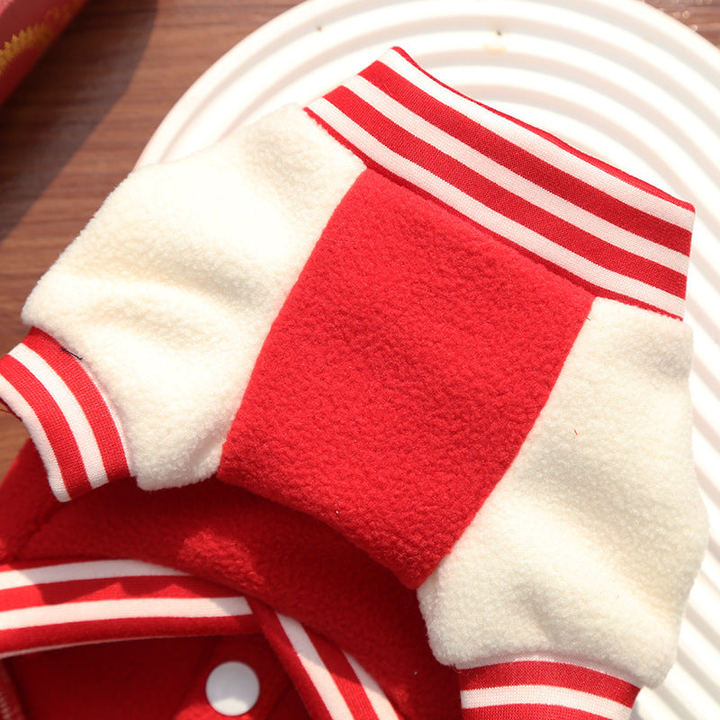 Wholesale Fleece Dog/Cat Outdoor Jacket - Small/Medium Pets, D-Ring & Buttons